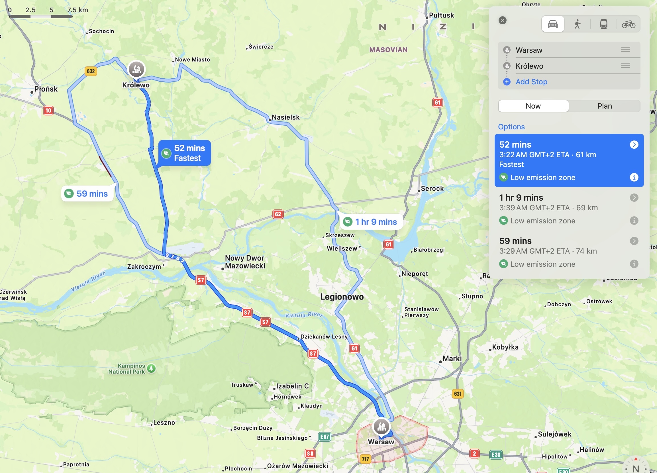 Location map of Królewo